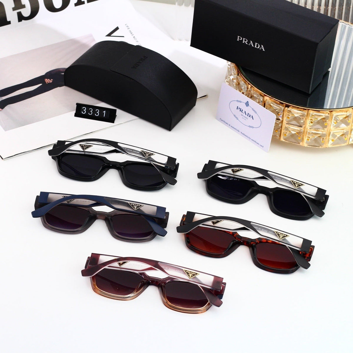 Casual Metal Polygon Sunglasses Fashion Streetwear 3331