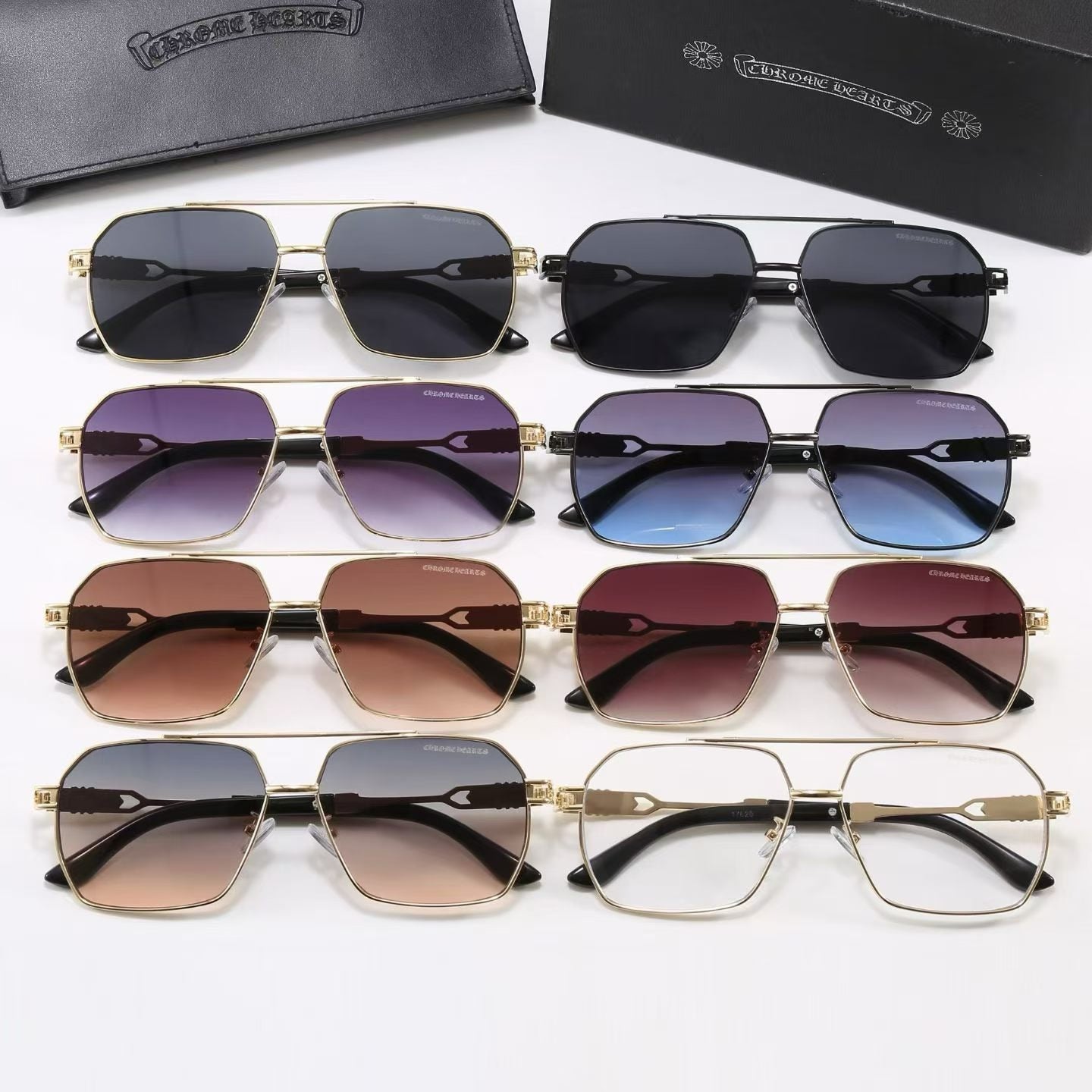 8 Color Double Bridge Cross Sunglasses