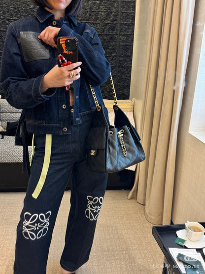 Black Quilted Leather Shoulder Bag 🖤