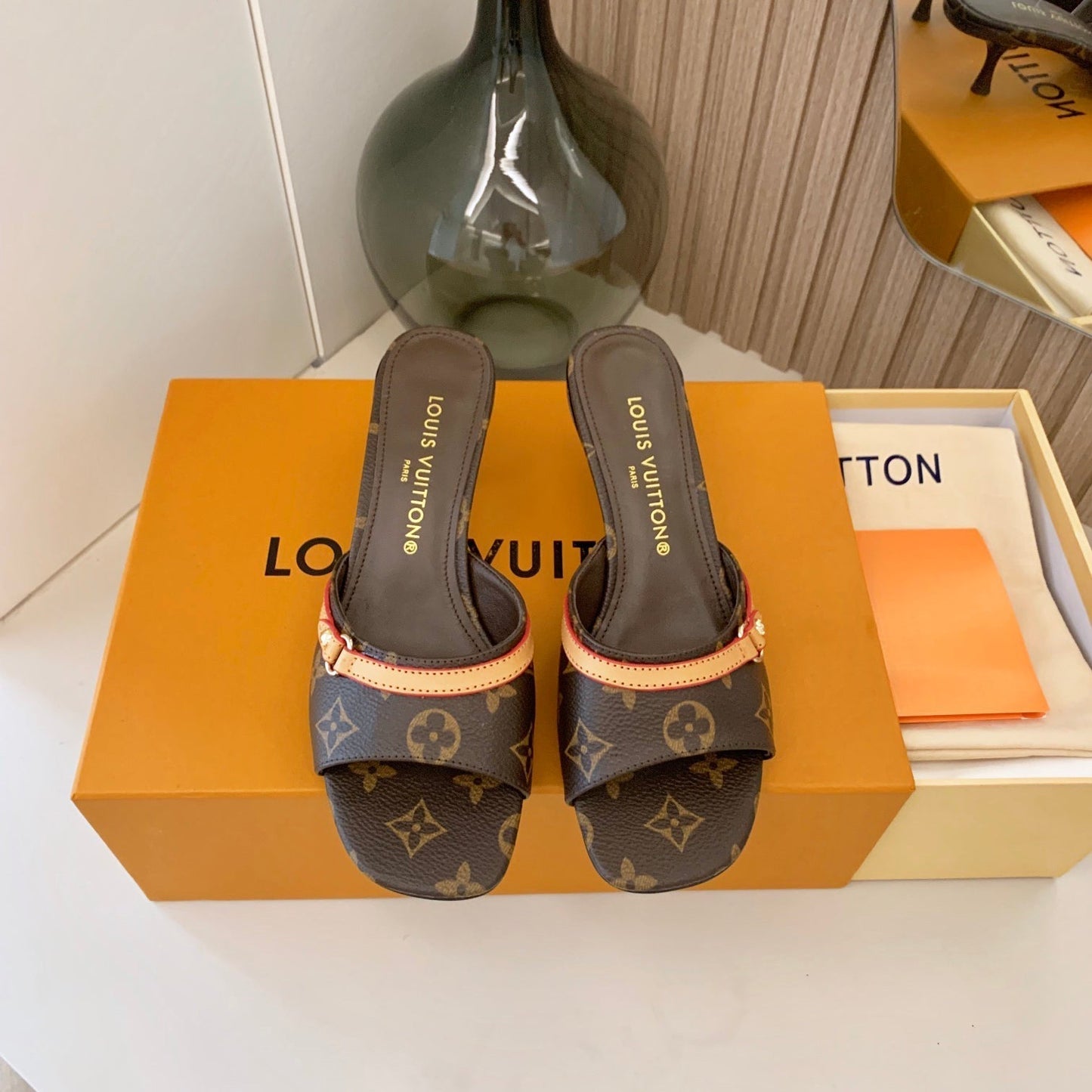 New Monogram Heel Sandals