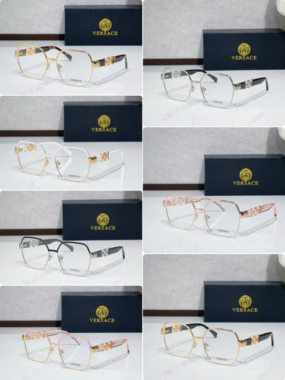 Metal Polygon Optical Glasses 8 Style Options Vintage Engraved Temple Design Classic Fashion Luxury Look - VE1291D