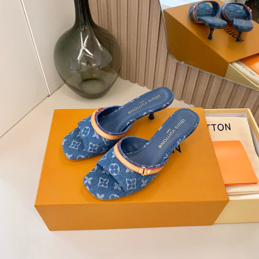 New Monogram Heel Sandals