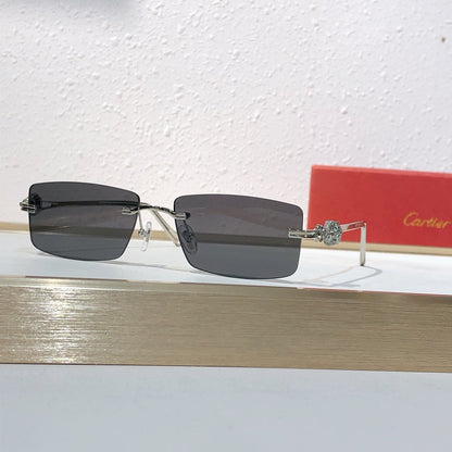 10 Color Rimless Panther Head Sunglasses CT0647S