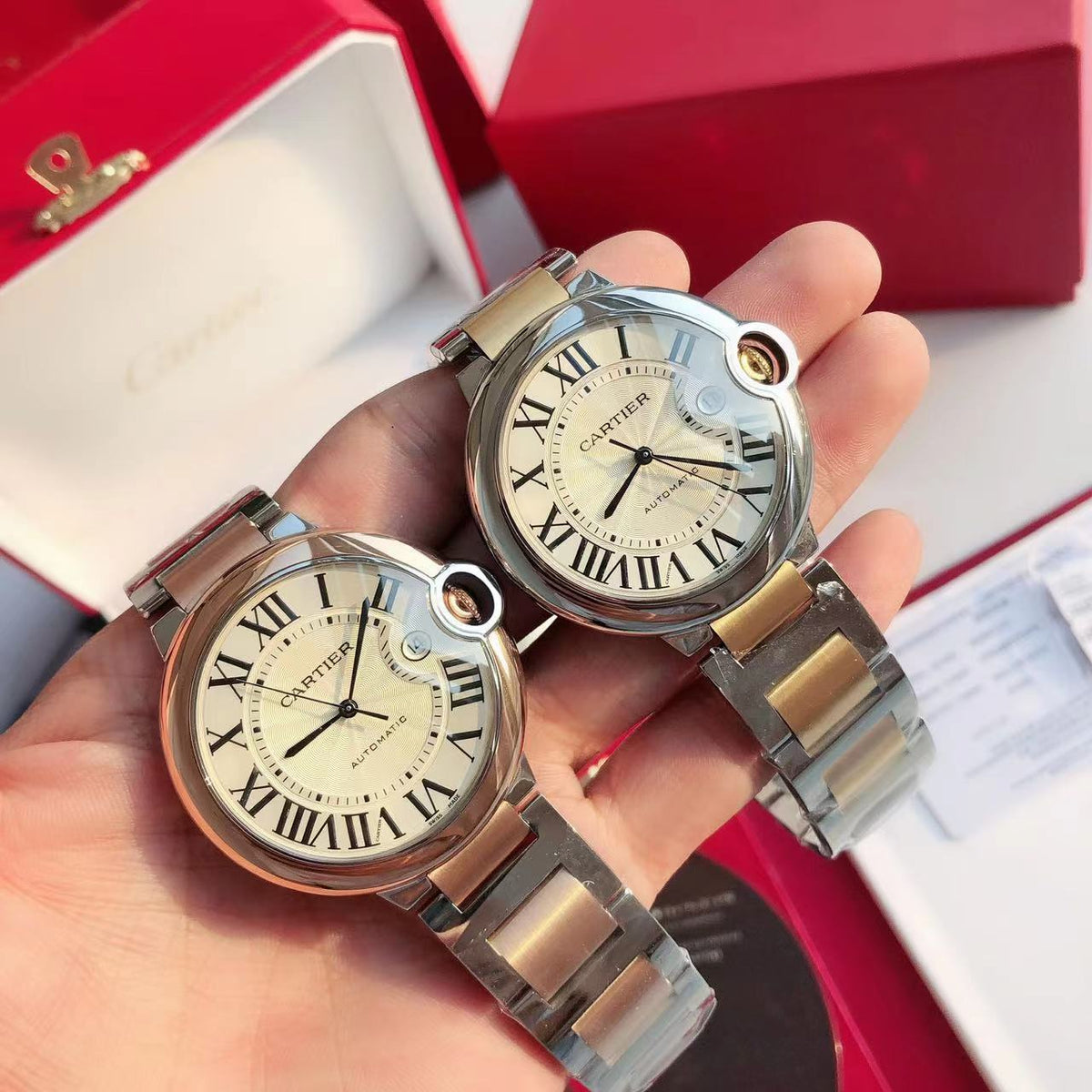 Premium Stainless Steel Mechanical Watch 8 Style Options Classic Roman Numeral Design Elegant Luxury Look