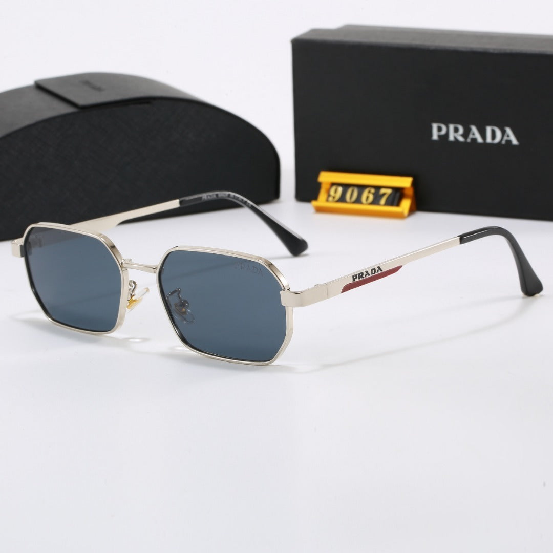 Polarized Sunglasses Metal Polygon Square Frame Sunglasses 9067