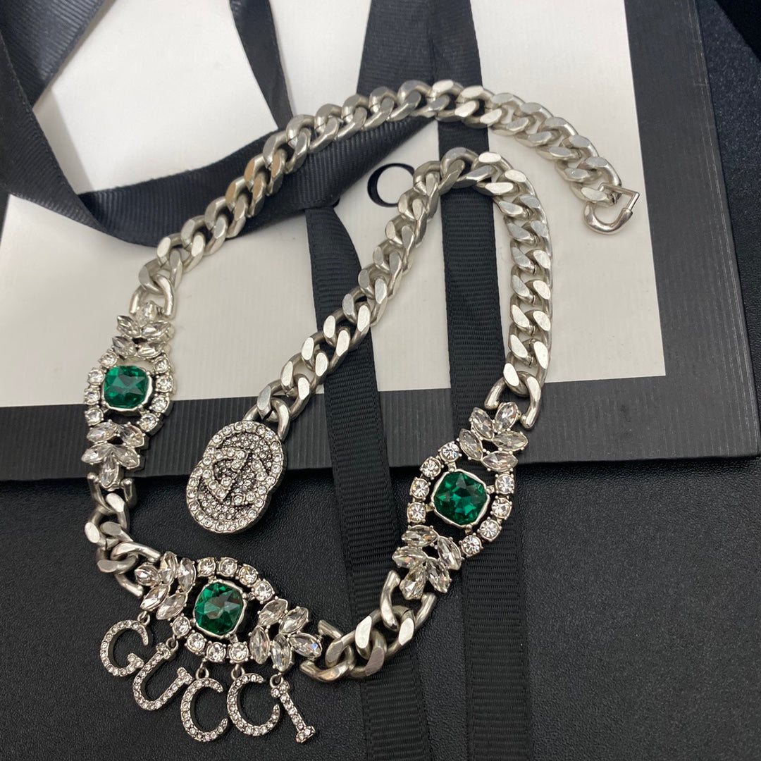 Emerald Chain Necklace