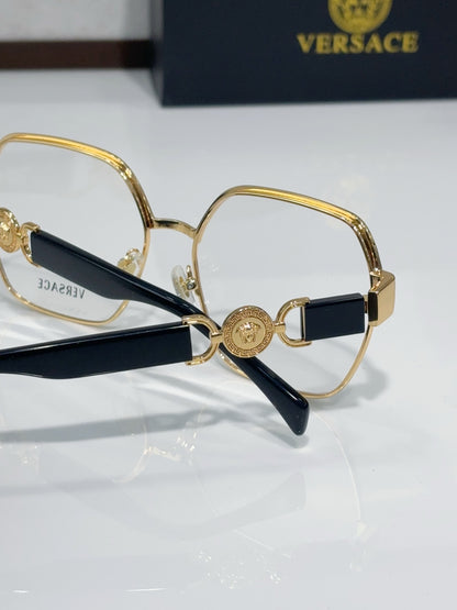 Metal Polygon Optical Glasses 8 Style Options Vintage Engraved Temple Design Classic Fashion Luxury Look - VE1291D