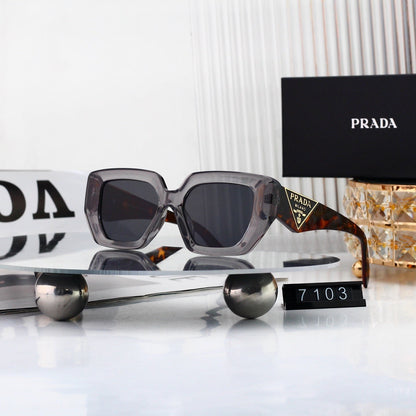 Polarized Sunglasses Personality Irregular Square Frame Sunglasses 7103