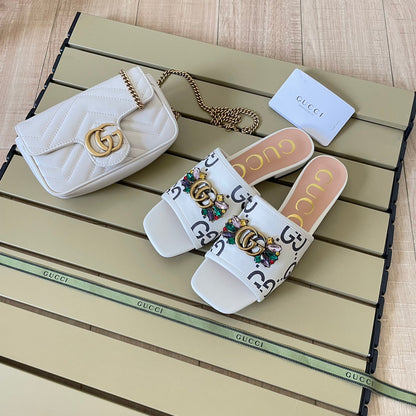 Vintage Embossed Canvas Slippers