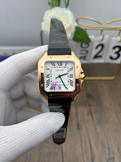 Steel Mechanical Watch 18 Style Options Classic Square Roman Numeral Design Luxury Look