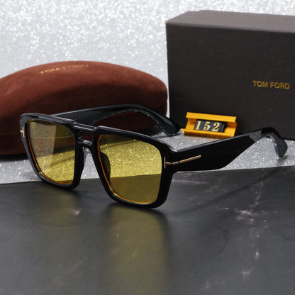 2026 American-style trendy double-bridge high-end sunglasses