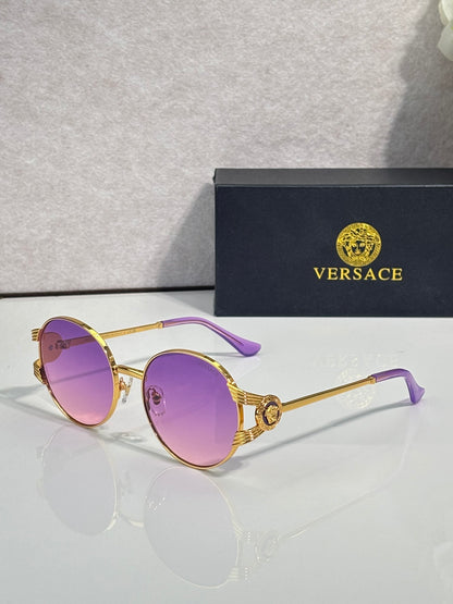 Retro Round Metal Frame Sunglasses - VE2303