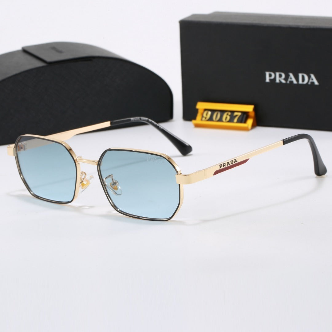 Polarized Sunglasses Metal Polygon Square Frame Sunglasses 9067