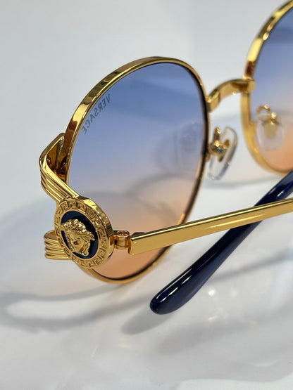 Retro Round Metal Frame Sunglasses - VE2303
