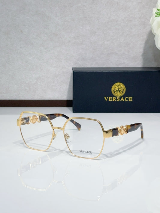 Metal Polygon Optical Glasses 8 Style Options Vintage Engraved Temple Design Classic Fashion Luxury Look - VE1291D