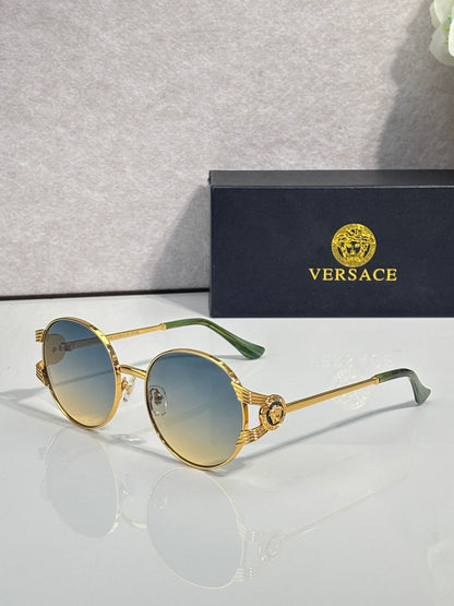 Retro Round Metal Frame Sunglasses - VE2303