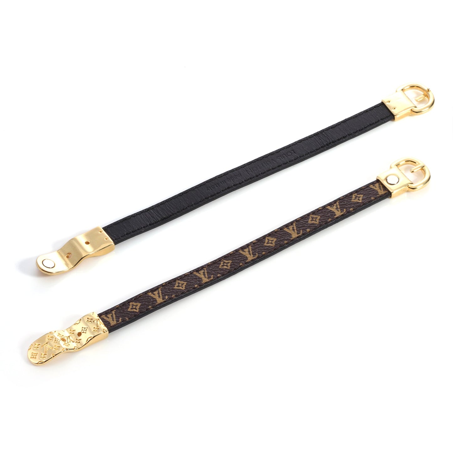 Watch Buckle Design Leather Monogram Bracelet