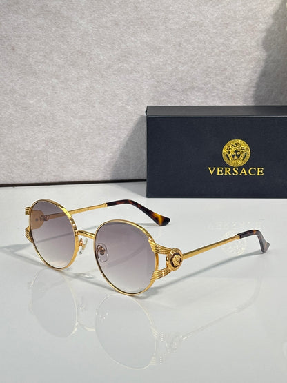 Retro Round Metal Frame Sunglasses - VE2303