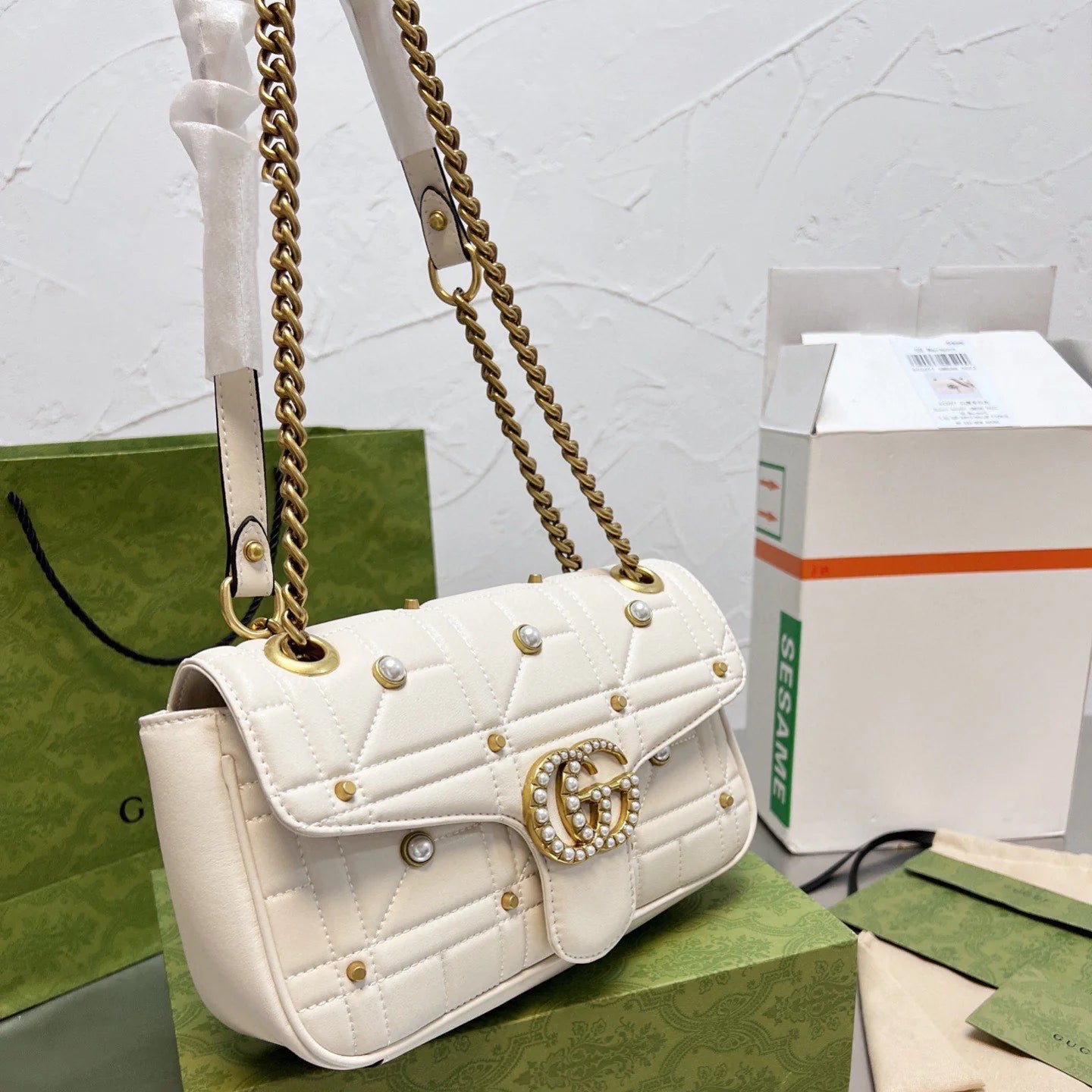 Classic Marmont Pearl Handle Bag