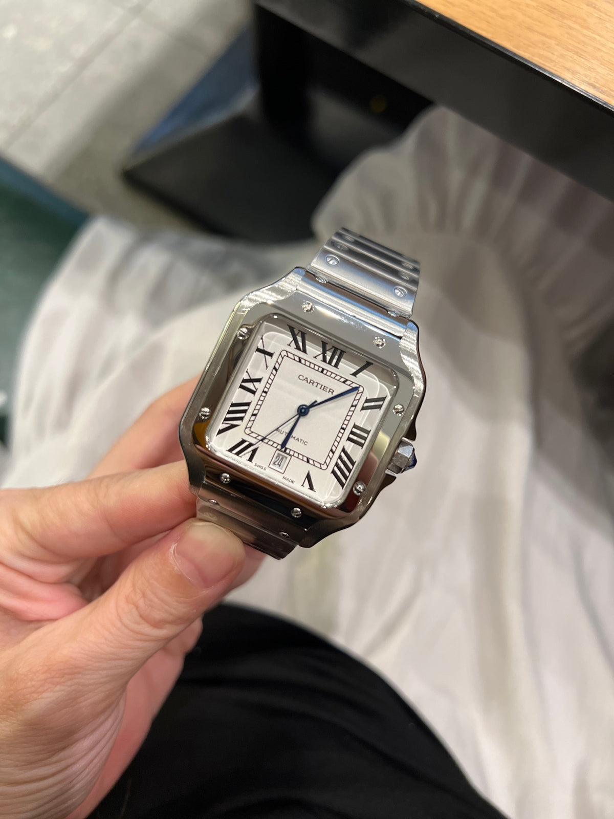 Steel Mechanical Watch 18 Style Options Classic Square Roman Numeral Design Luxury Look