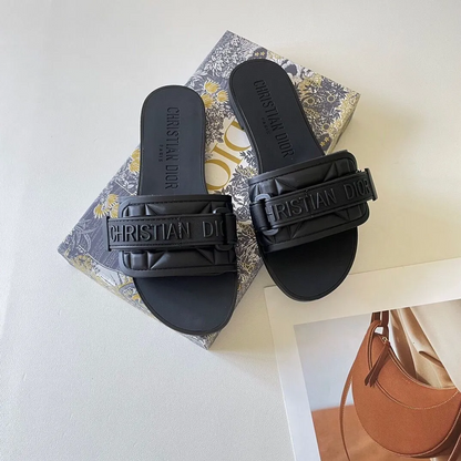 Solid Color Velcro Slippers