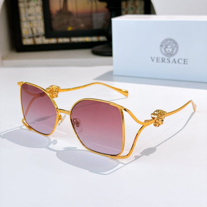 6 Color Hollow Square Metal Sunglasses - VE1874