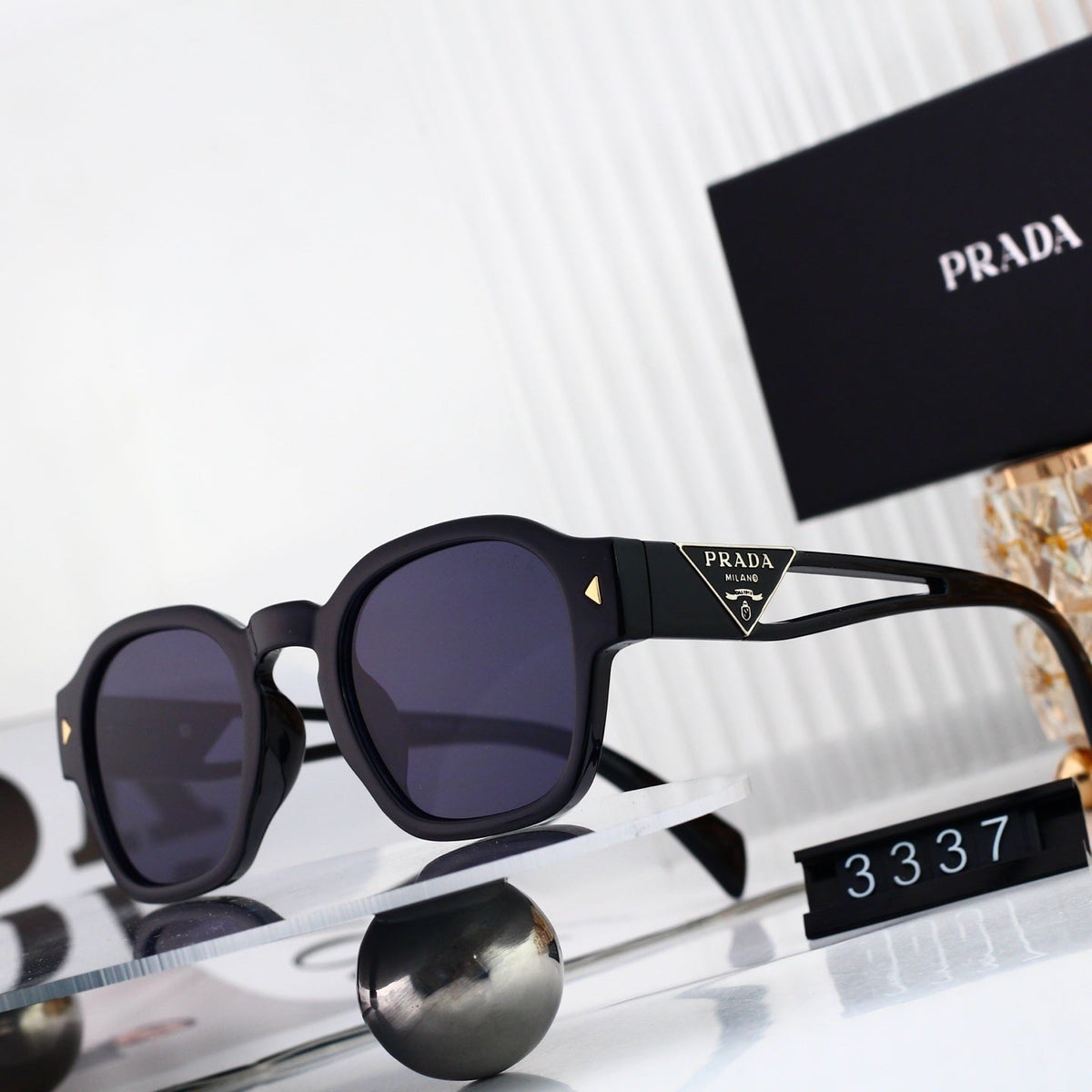 Polarized Sunglasses Personality Rivet Small Round Frame Sunglasses 3337