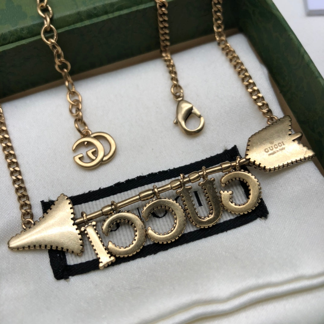 Personalized Arrow Diamond Necklace