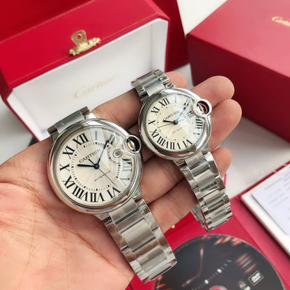 Premium Stainless Steel Mechanical Watch 8 Style Options Classic Roman Numeral Design Elegant Luxury Look