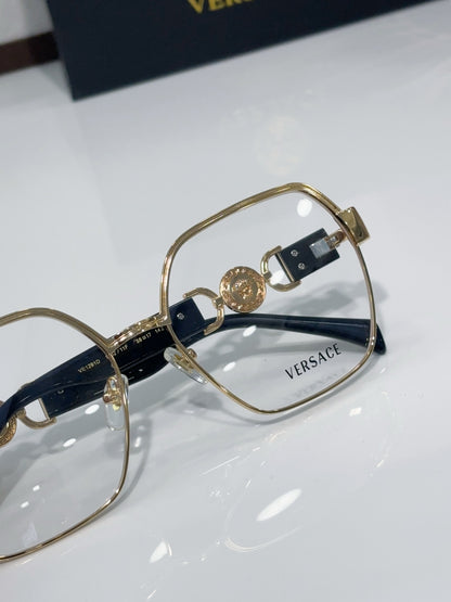 Metal Polygon Optical Glasses 8 Style Options Vintage Engraved Temple Design Classic Fashion Luxury Look - VE1291D