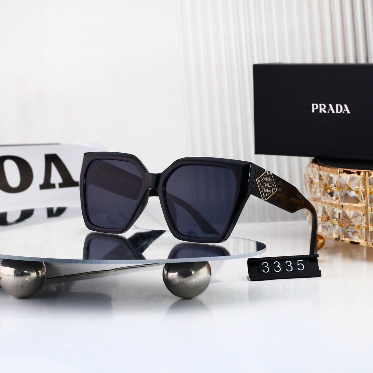 Polarized Sunglasses Personality Cat-Eye Square Frame Sunglasses 3335