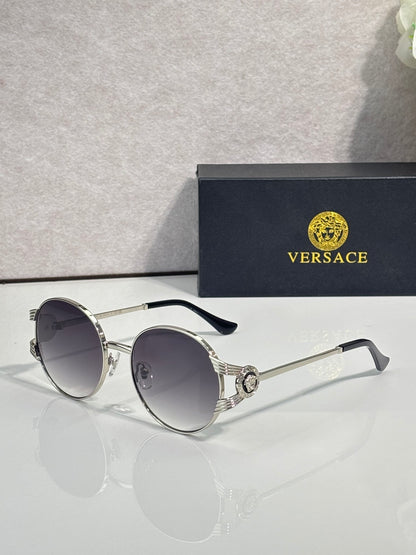 Retro Round Metal Frame Sunglasses - VE2303