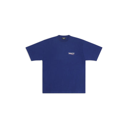 Classic round collar cotton print t-shirt
