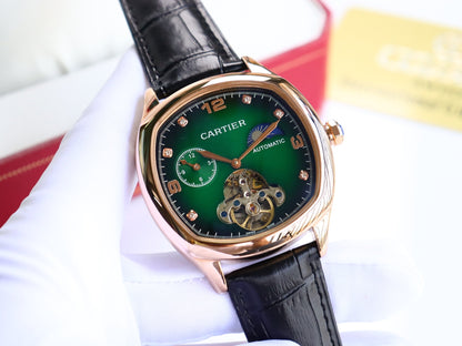 Premium Stainless Steel Mechanical Watch 7 Style Options Moon Phase Skeleton Design Luxury Look