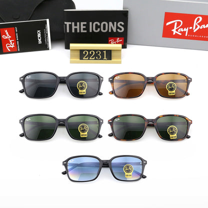Classic Slim Square Frame Sunglasses - 2231