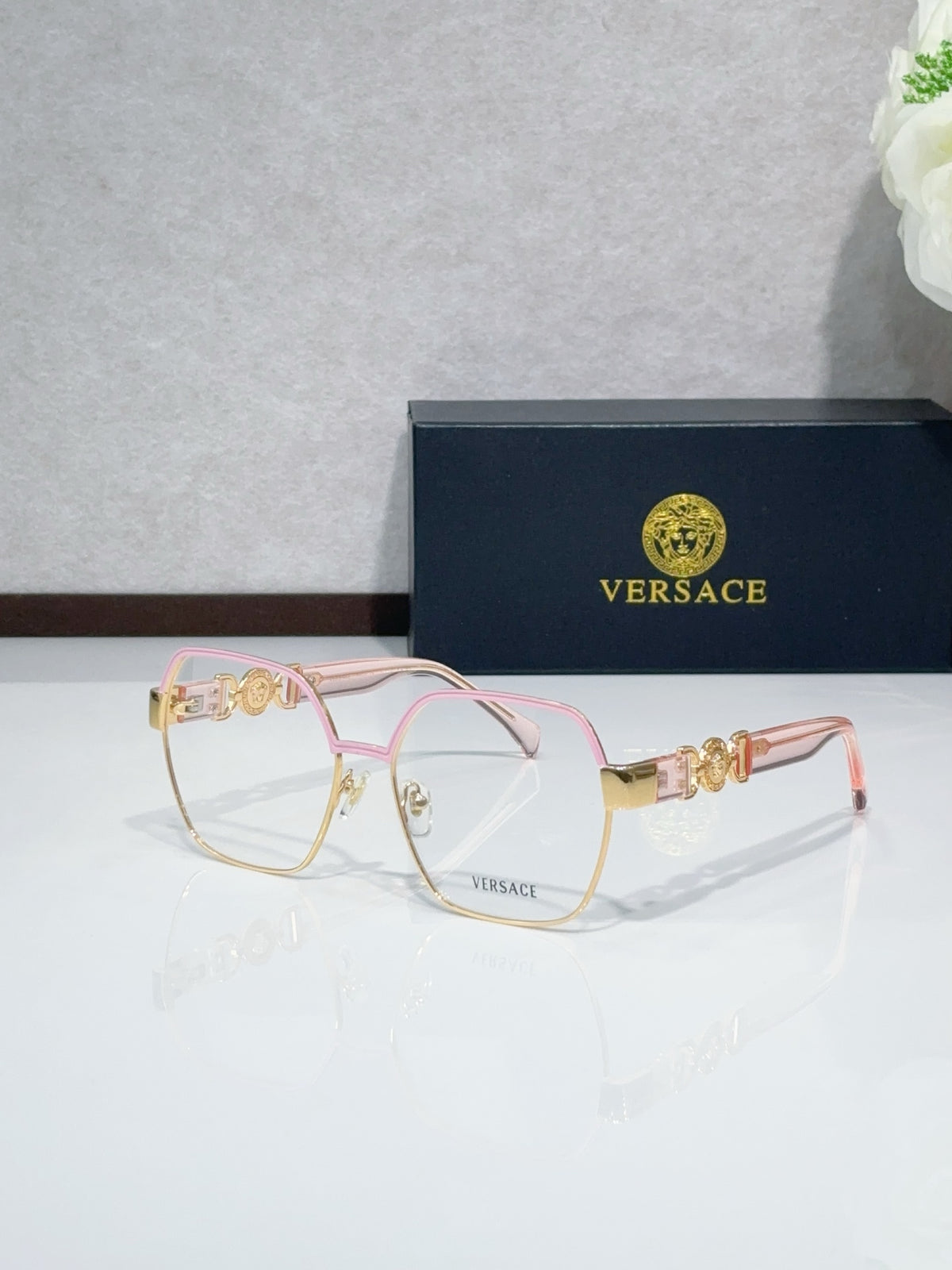 Metal Polygon Optical Glasses 8 Style Options Vintage Engraved Temple Design Classic Fashion Luxury Look - VE1291D