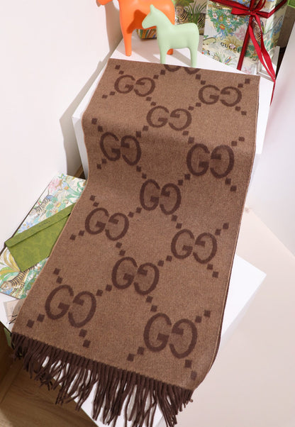 G Damier-Jacquard Scarf