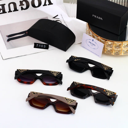 Polarized Sunglasses Personality Irregular Square Frame Sunglasses 7103