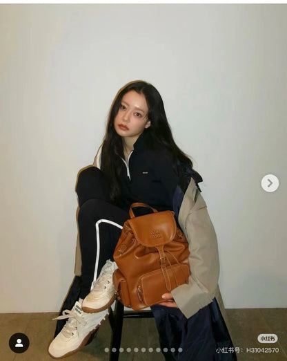 Minimalist Brown Leather Backpack | Small & Large Sizes 🤎
