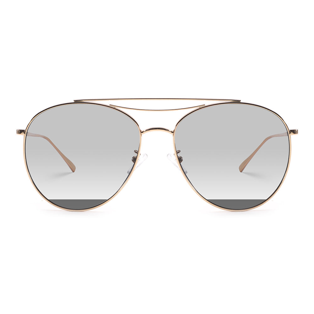 Dollger Polished Silver Aviator Sunglasses