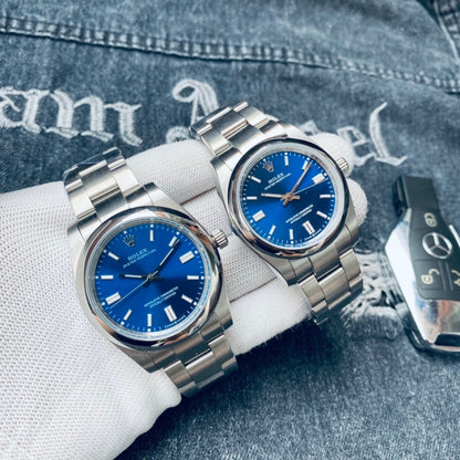Men’s Stainless Steel Automatic Mechanical Watch – Colorful Dial Collection, Classic Luxury Style