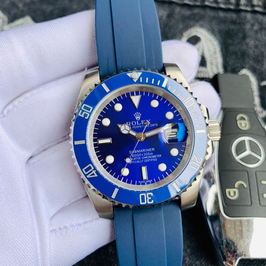 Men’s Stainless Steel Automatic Dive Watch – 3-Color Dial Collection, Sport Rubber Strap, Classic Diver Style