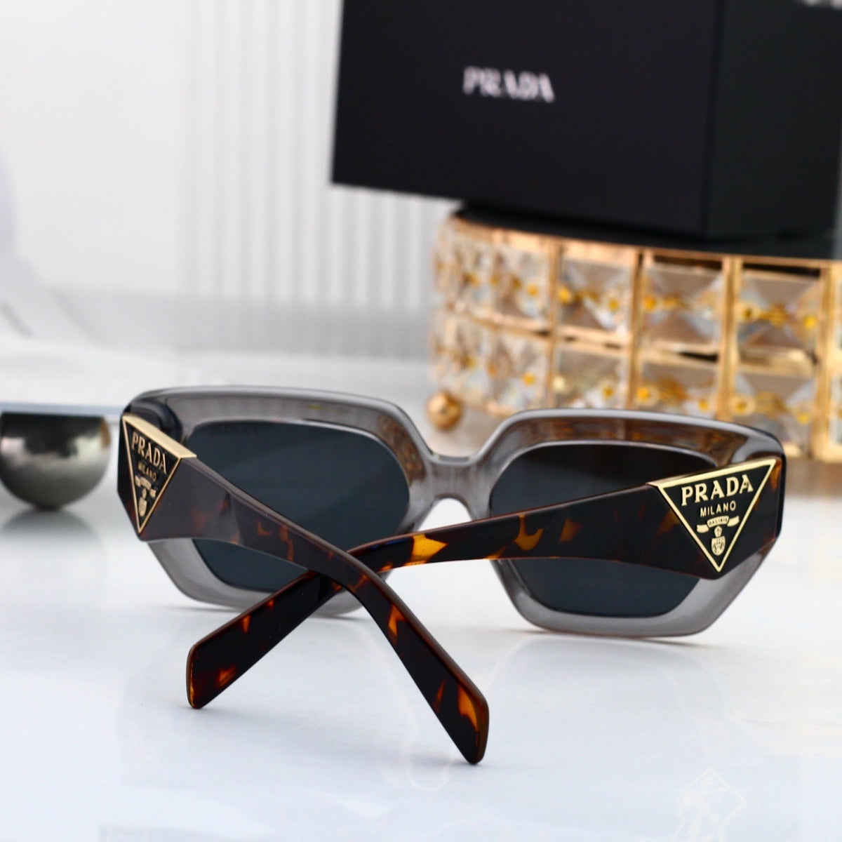 Polarized Sunglasses Personality Irregular Square Frame Sunglasses 7103