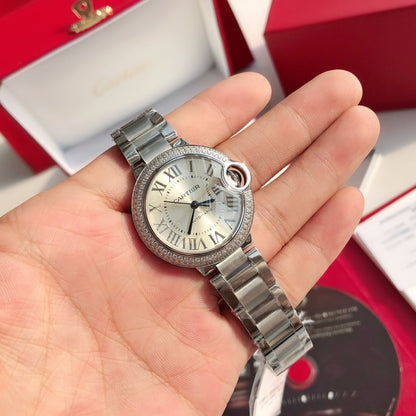 Premium Stainless Steel Mechanical Watch 8 Style Options Crystal Bezel Roman Numeral Design Luxury Look
