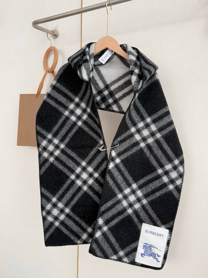 💰✨✨ In Stock | 2025 New Year Hooded Checkered Wool Shawl – Elegant Blanket-Style Wrap