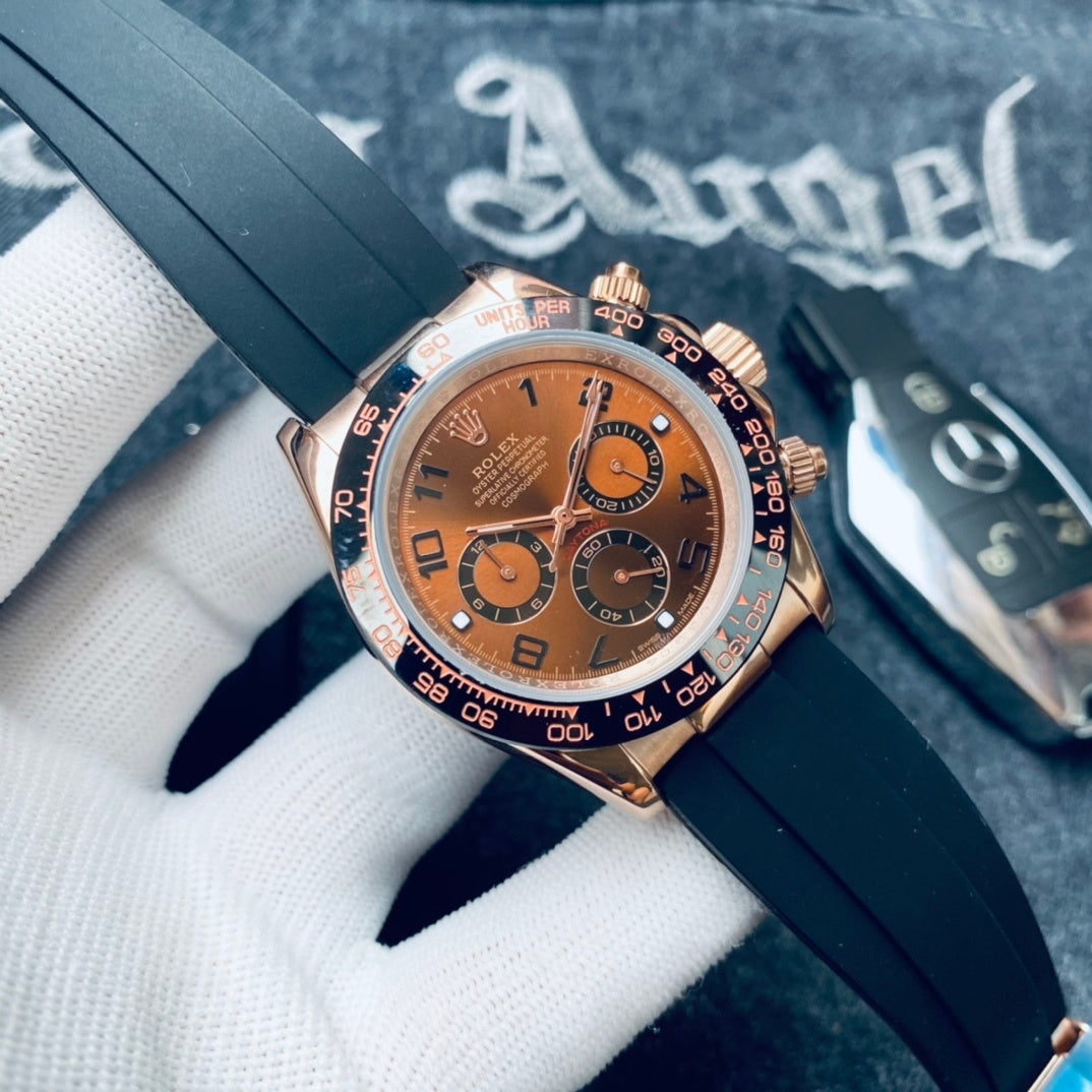 Premium Stainless Steel Mechanical Chronograph Watch 5 Color Options Classic Sport Luxury Style