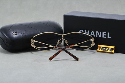 Stylish European and American style metal and diamond-encrusted sunglasses 4073