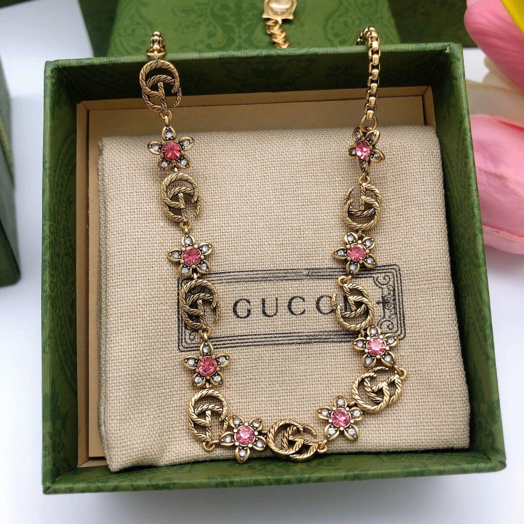 Star Crystal Double G Necklace