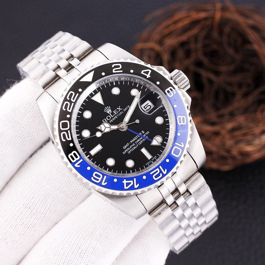 Premium Stainless Steel Mechanical GMT Watch 4 Color Options Classic Sport Luxury Style