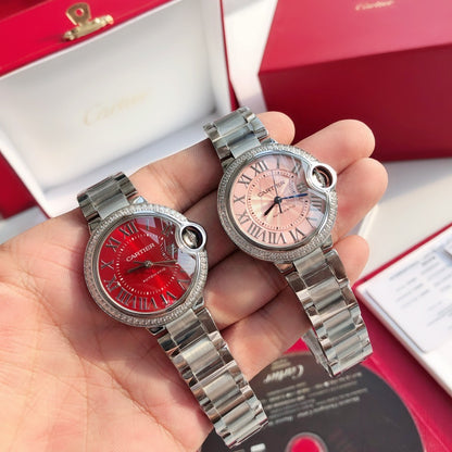 Premium Stainless Steel Mechanical Watch 8 Style Options Crystal Bezel Roman Numeral Design Luxury Look